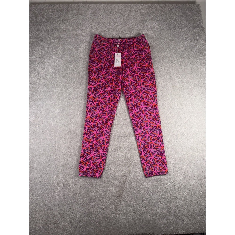 lilly pulitzer mini mallie terry pant passion fruit pink star searching Xl 12-14